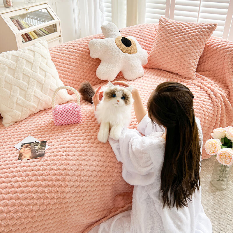 3color waffle fabric simple cushion