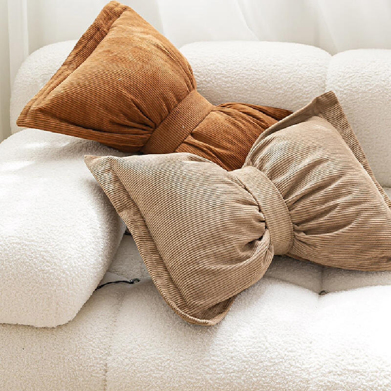 10color corduroy ribbon shape cushion