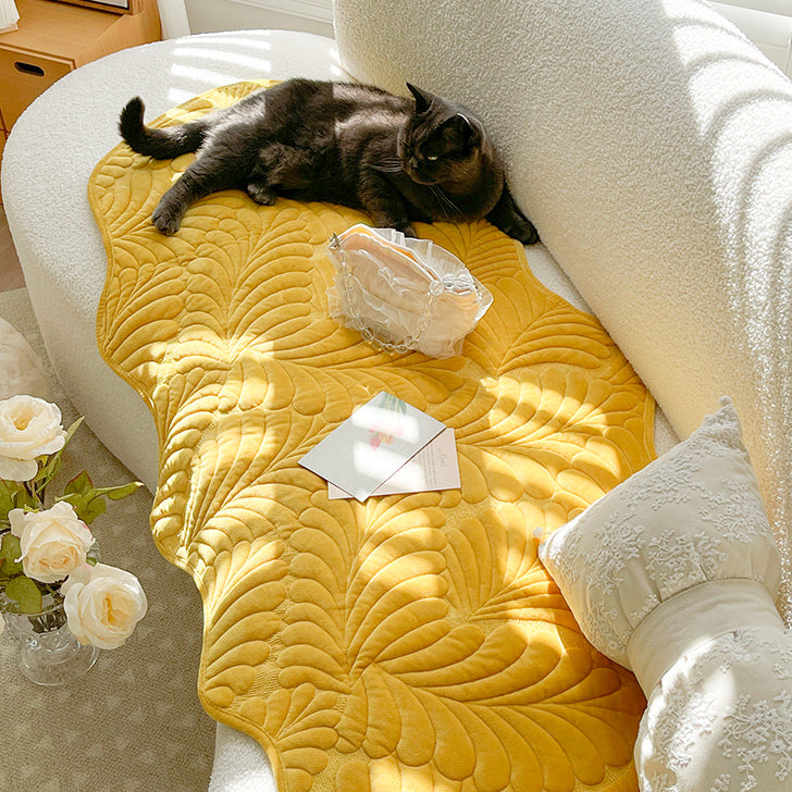 3color leaf stitch sofa cover