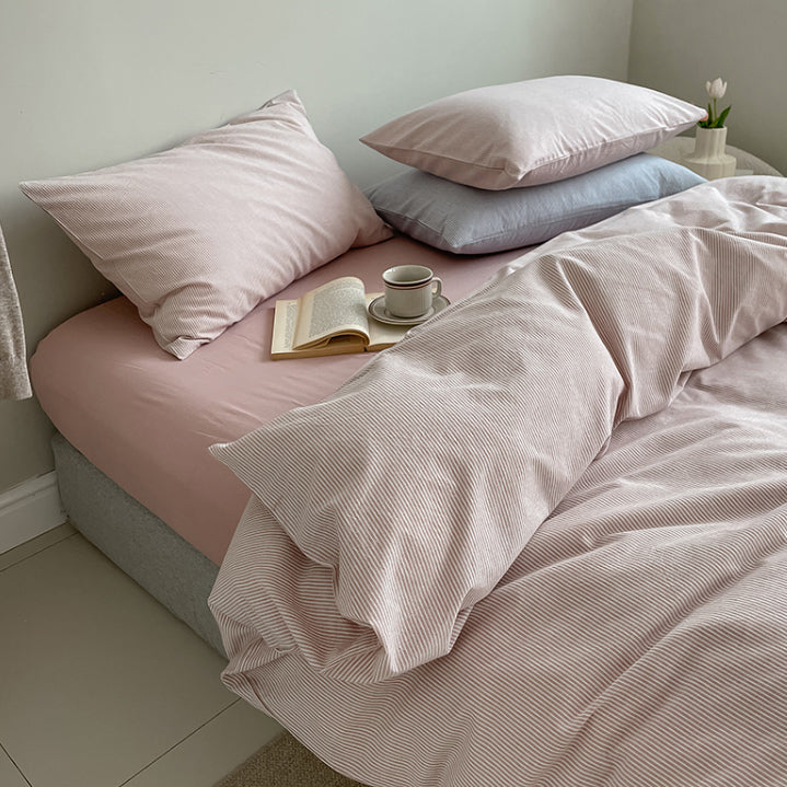 8color pale stripe bedlinen set