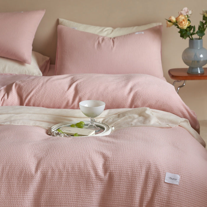 8color waffle logo tag bedlinen set