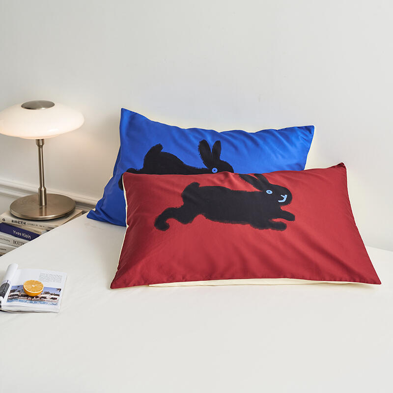 18design vivid color rabbit pillow sheets