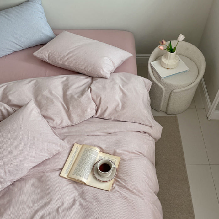 8color pale stripe bedlinen set