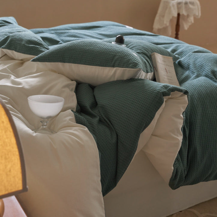 8color waffle logo tag bedlinen set