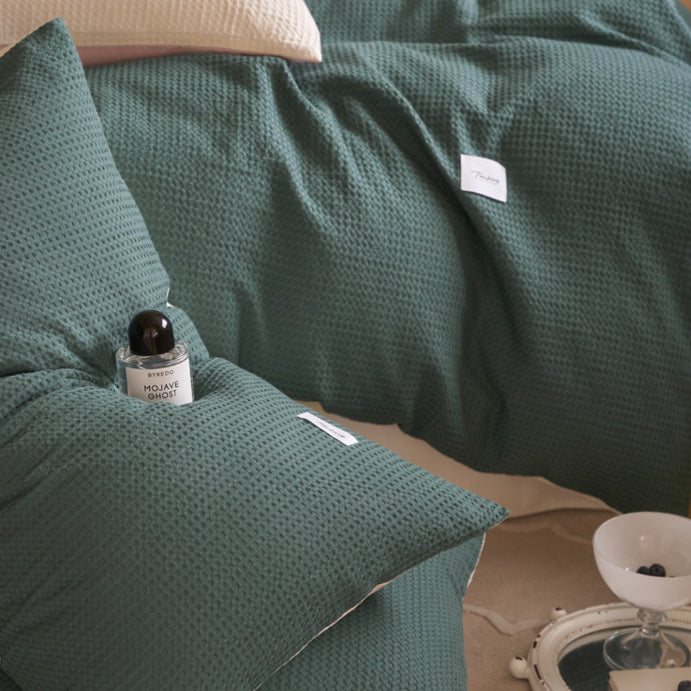 8color waffle logo tag bedlinen set