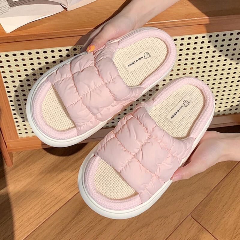9color quilted down roomshoes