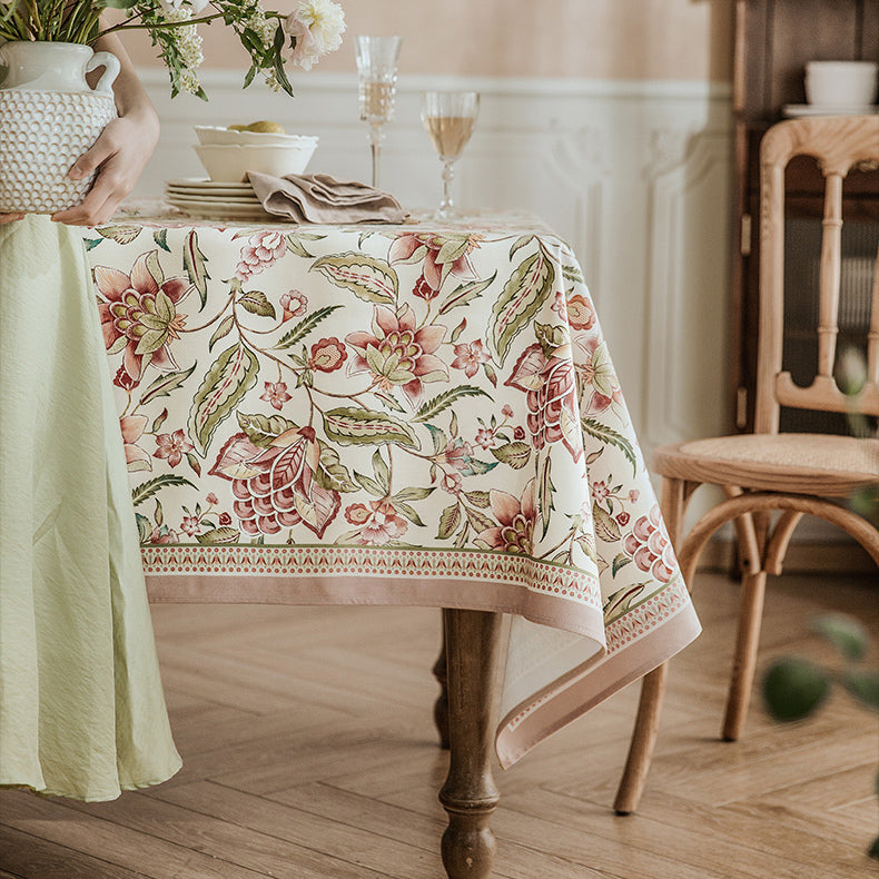 pink like a dream flower table cloth