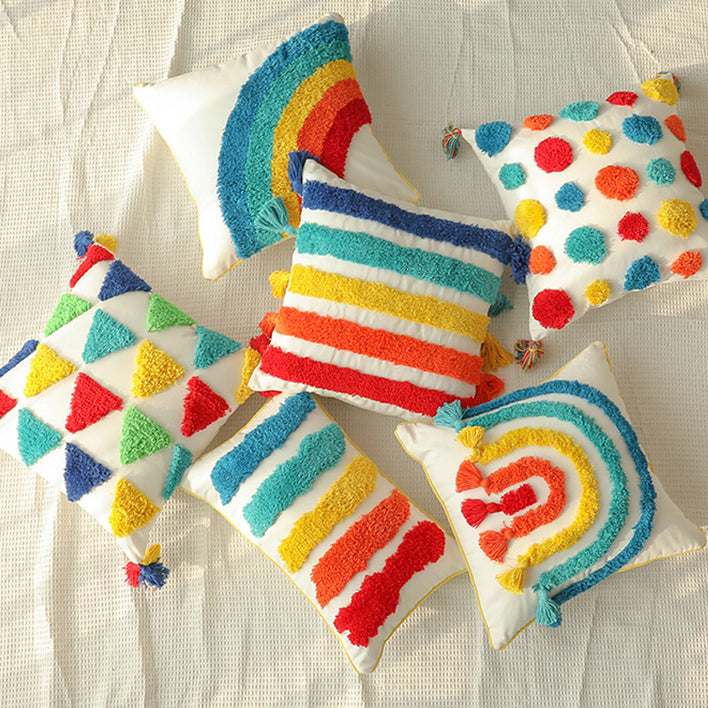 6design colorful rainbow cushion