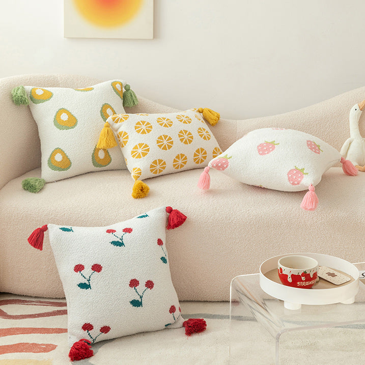 4design fruit knit cushion