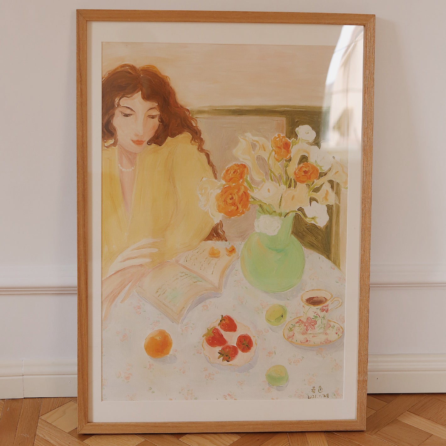spring afternoon art poster & frame SET