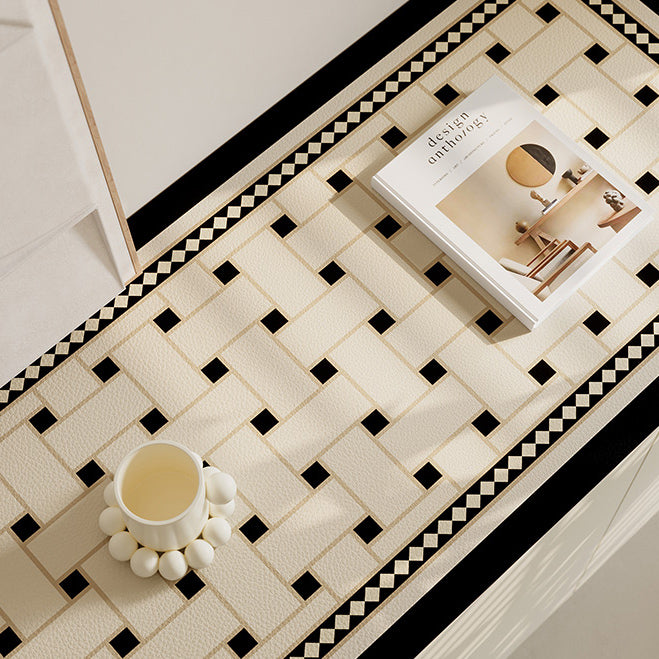 2design brown retro tile square shelf mat
