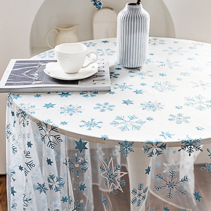 crystal snow table cover