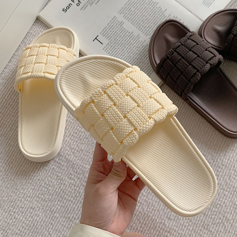 3color knit rubber roomshoes