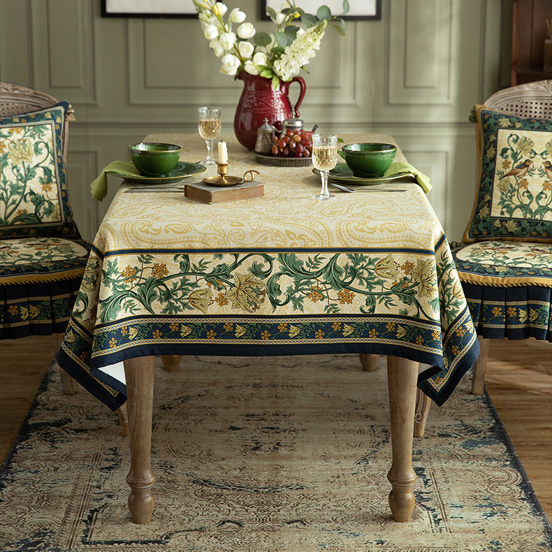 american retro flower table cloth