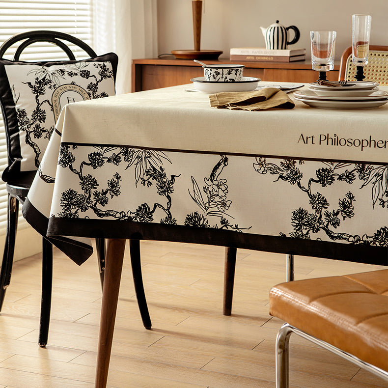 art philosopher logo table cloth