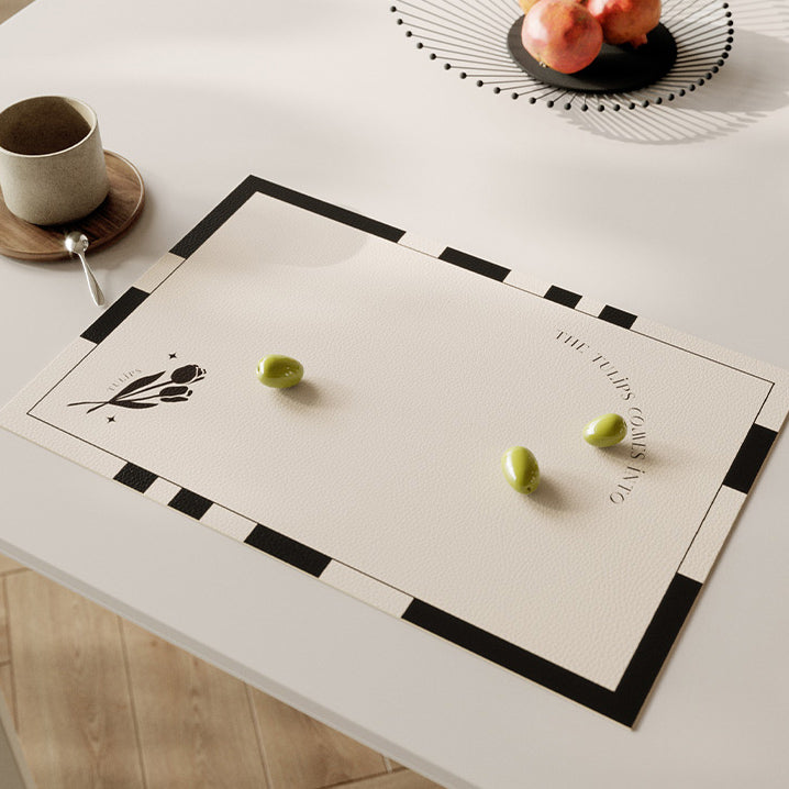 black tulip place mat
