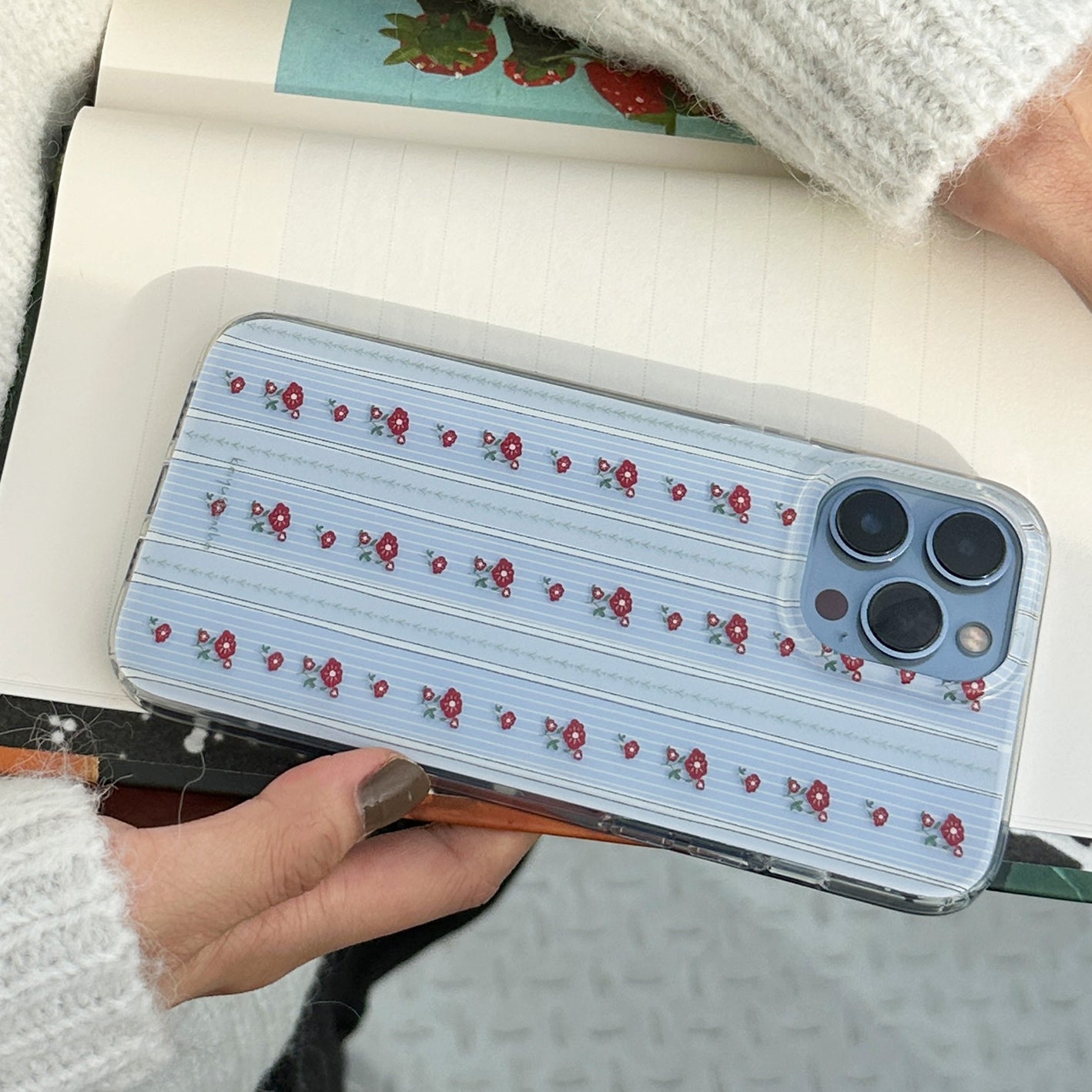 retro flower tape iPhone case