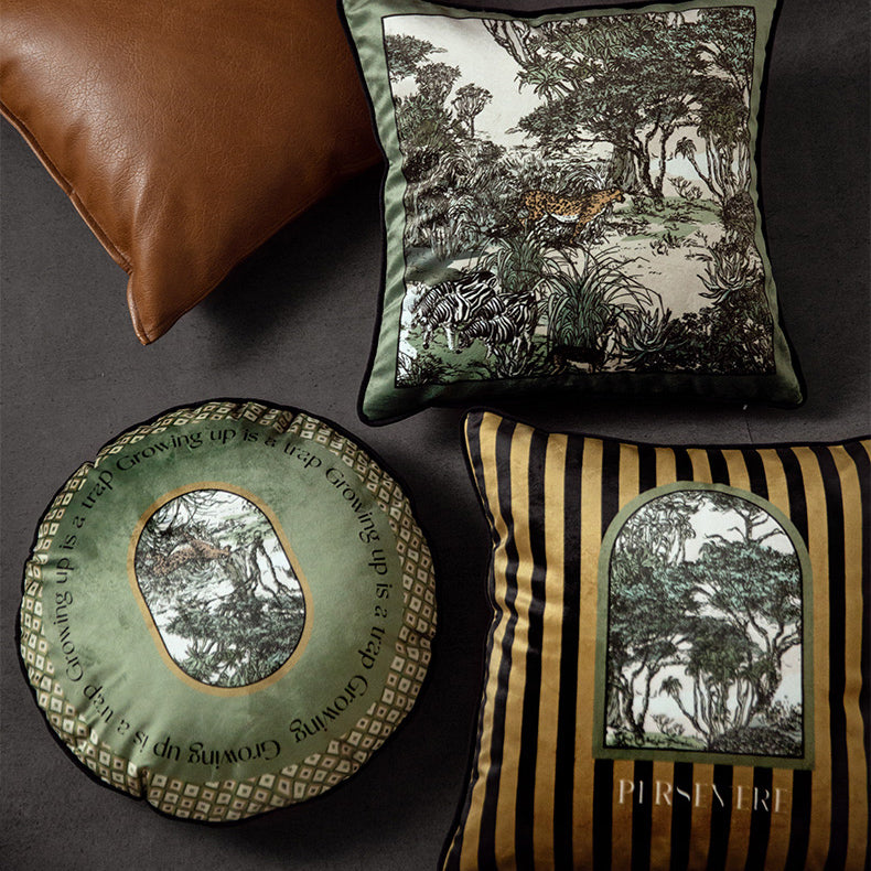 3design green persevere logo cushion