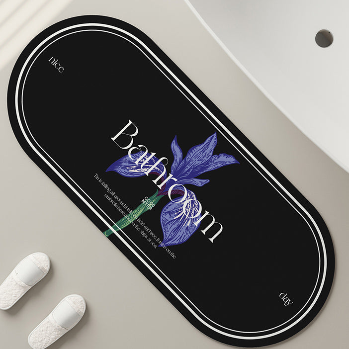6design chic flower bath mat