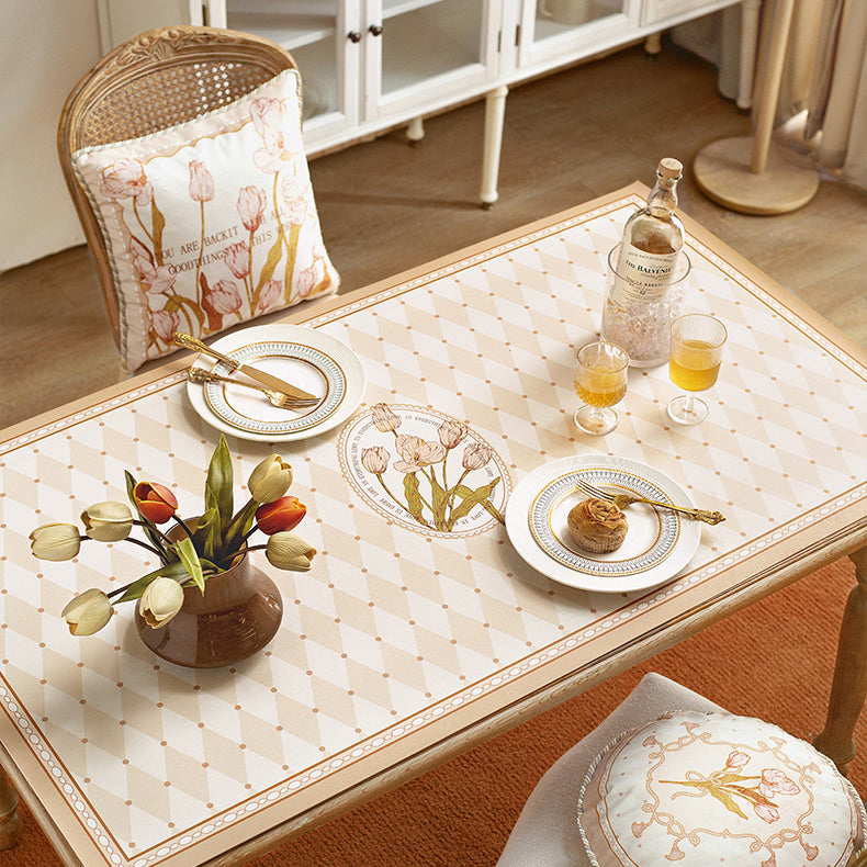pink tuilp everthing square table mat