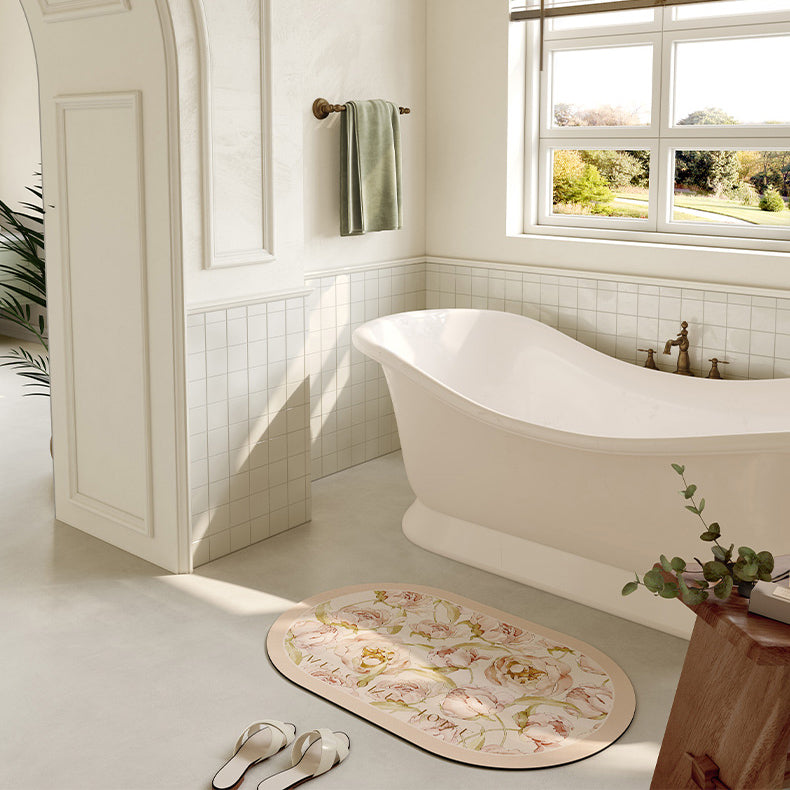 4design romantic flower bath mat