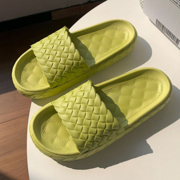 4color weaving rubber roomshoes