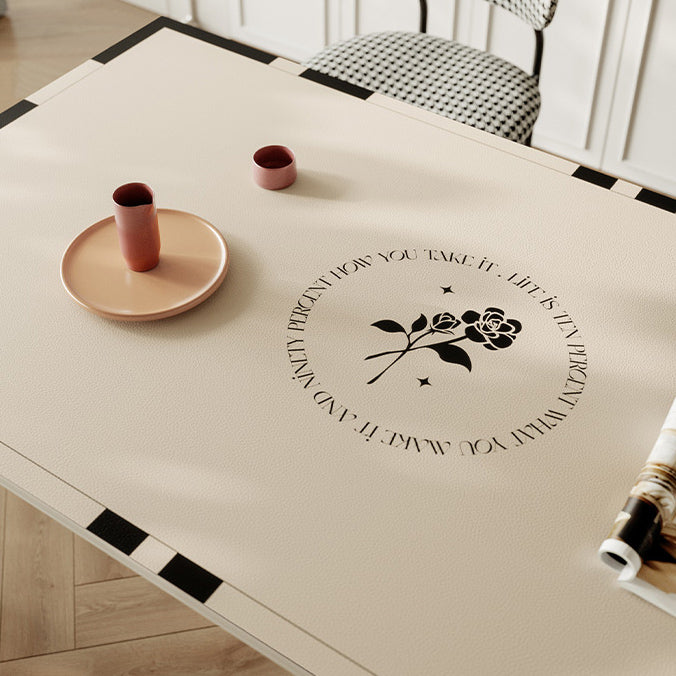 black tulip square table mat