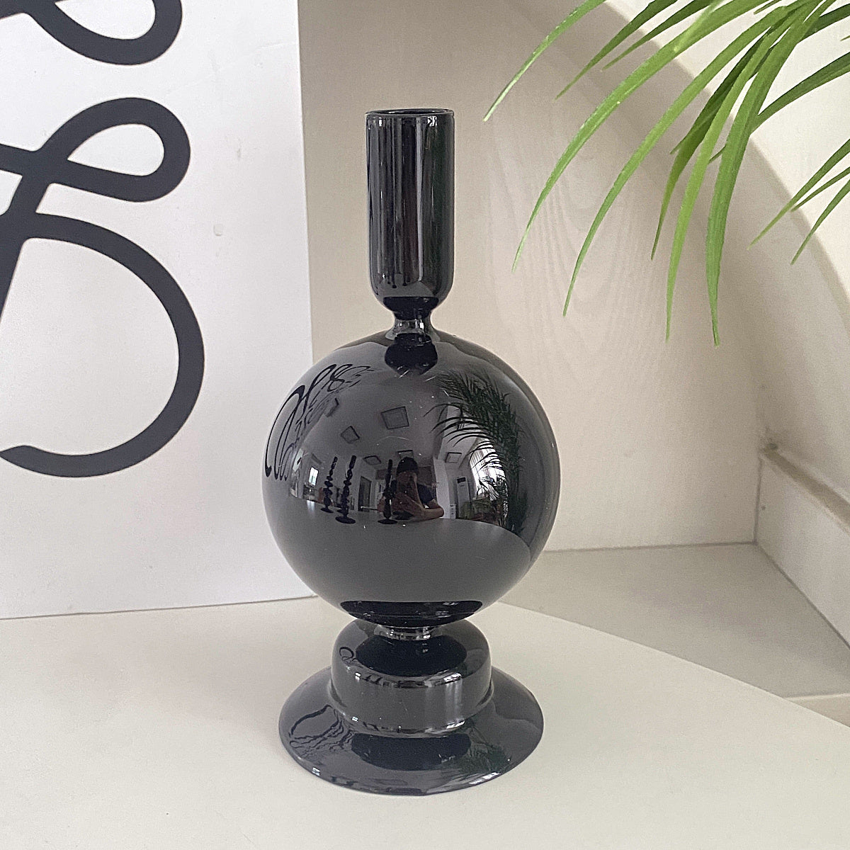 5design black candlestick
