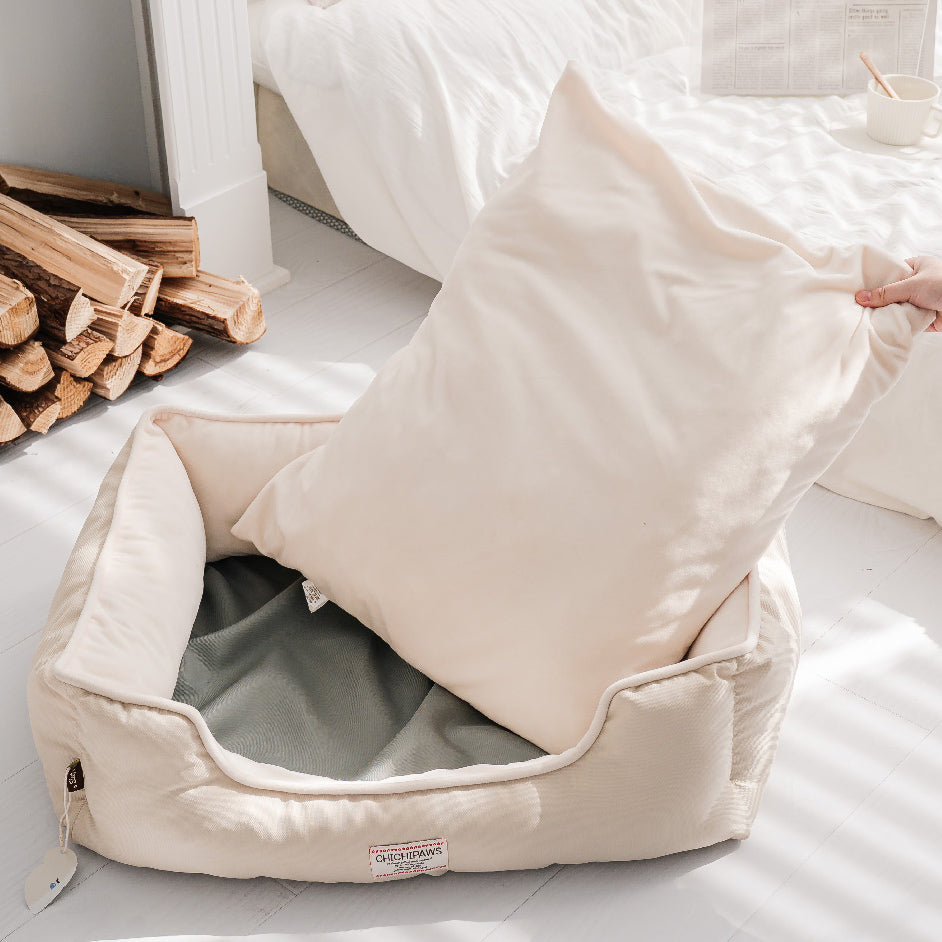2color enclosure cushion bed