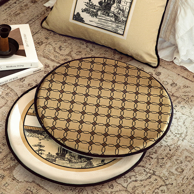 country road logo round cushion