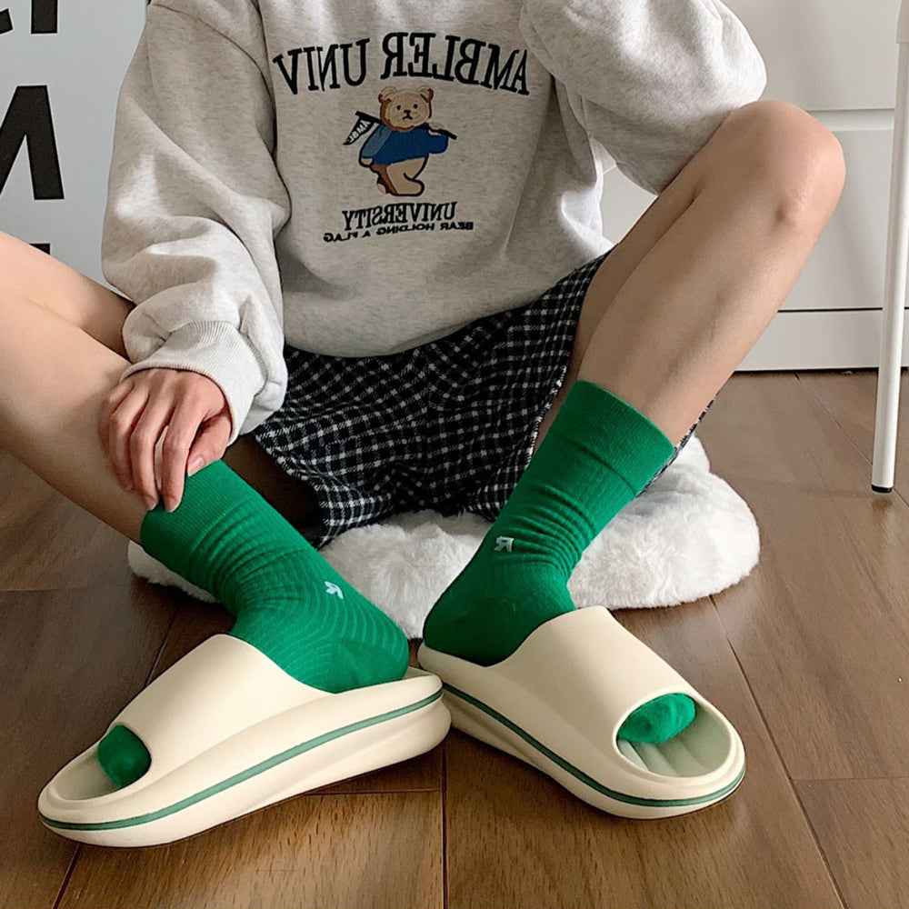 3color single line rubber roomshoes