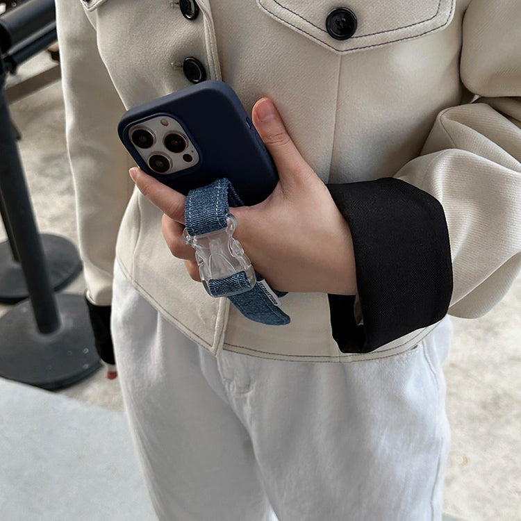 indigo blue denim belt iPhone case
