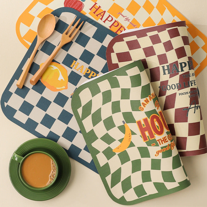 4design checkered flag place mat