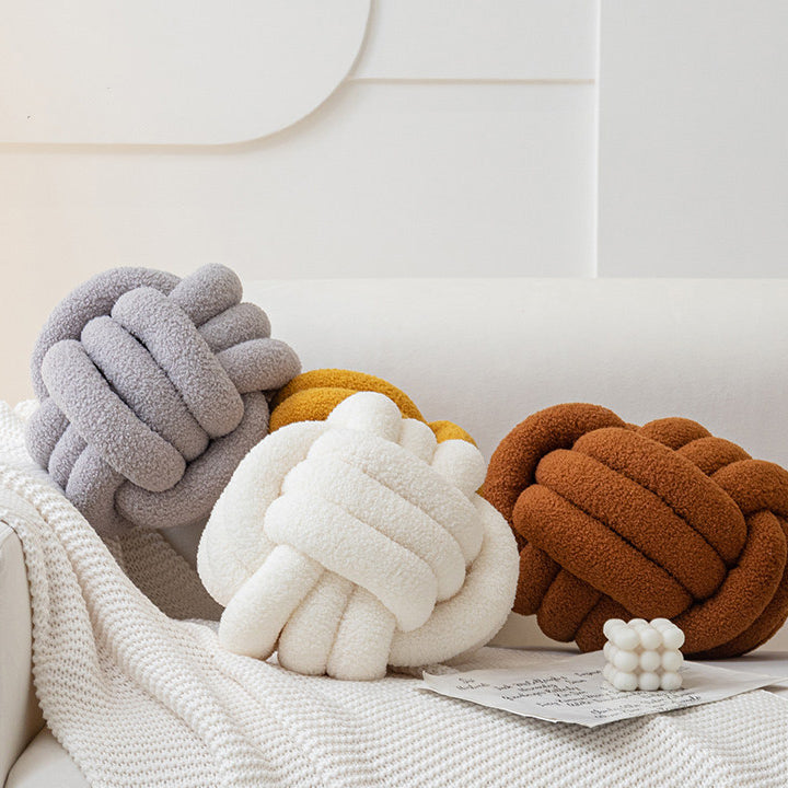 8color boa knit ball cushion