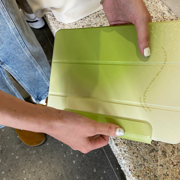 gradation green iPad case