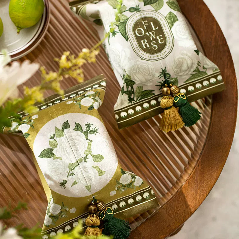 2design white rose tissue case