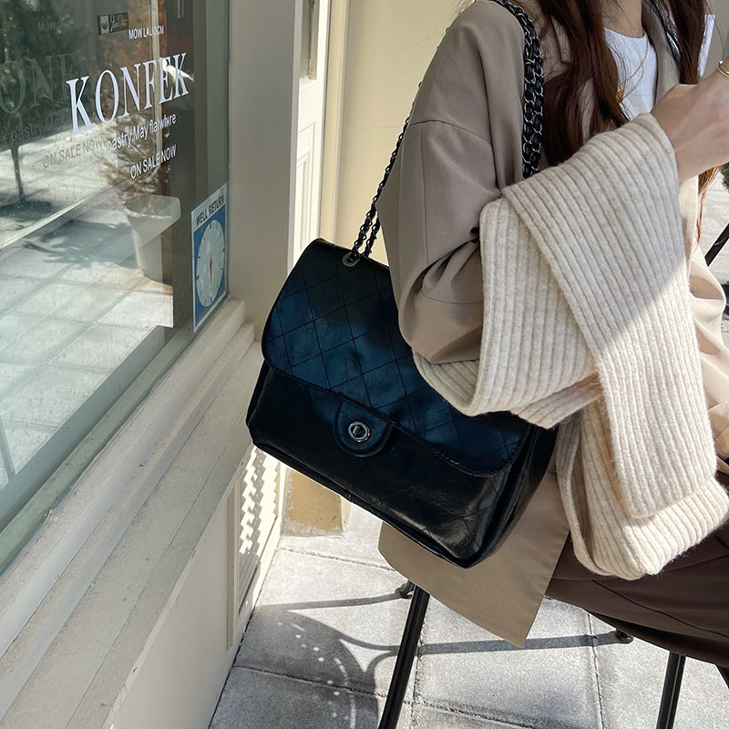 3color diamond stitch bag