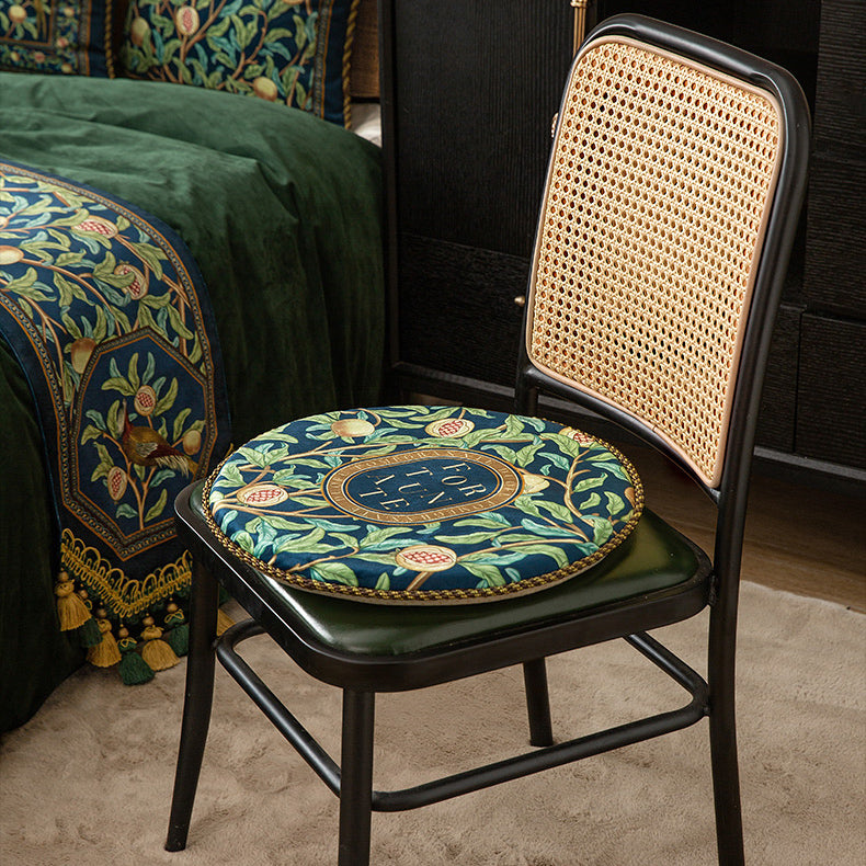 american retro pomegranate round cushion