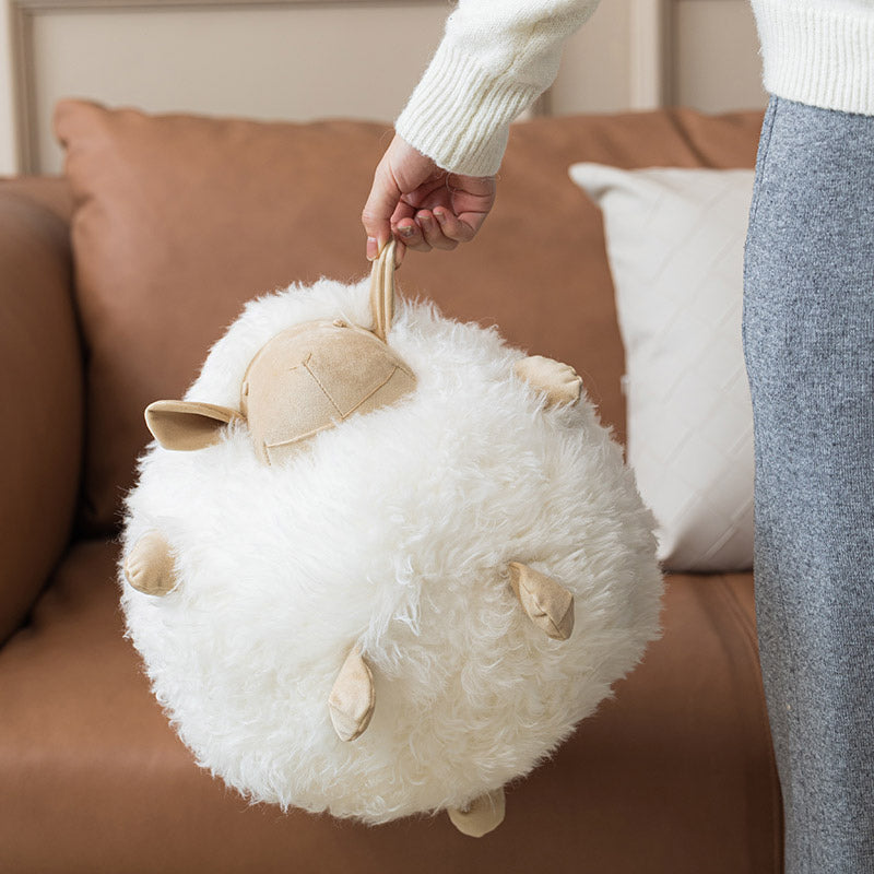round sheep cushion