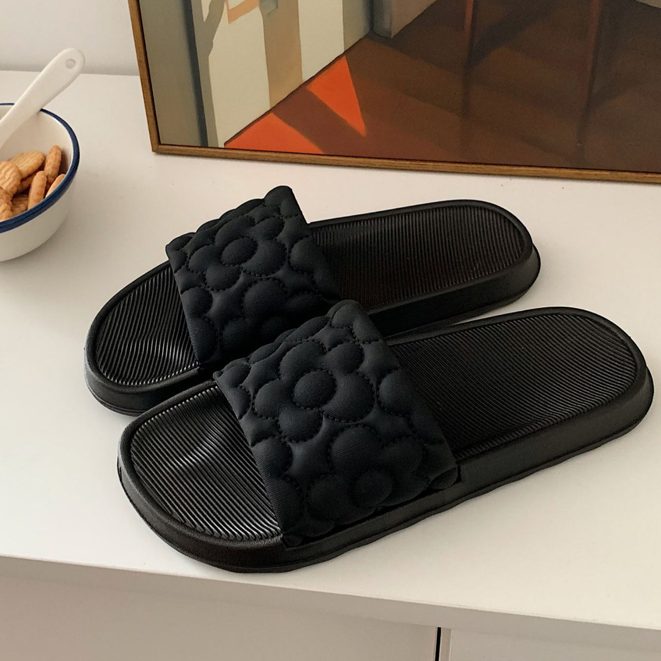3color flower rubber roomshoes