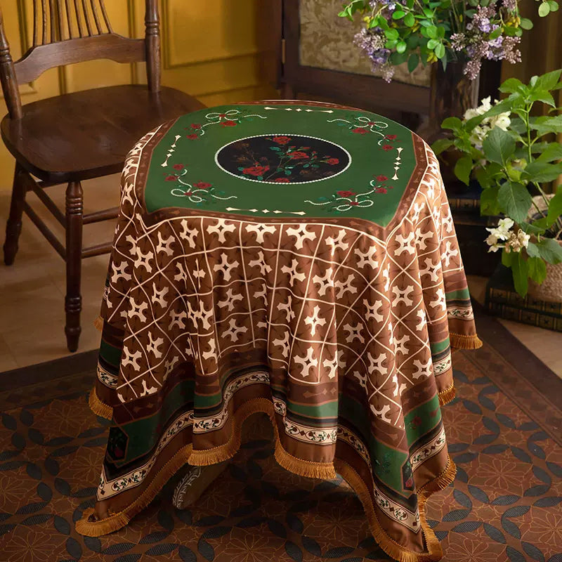european rose art table cloth