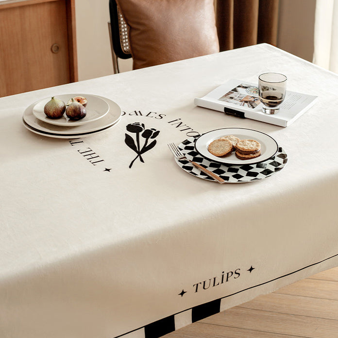 black tulip table cloth