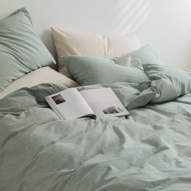 8color pale stripe bedlinen set