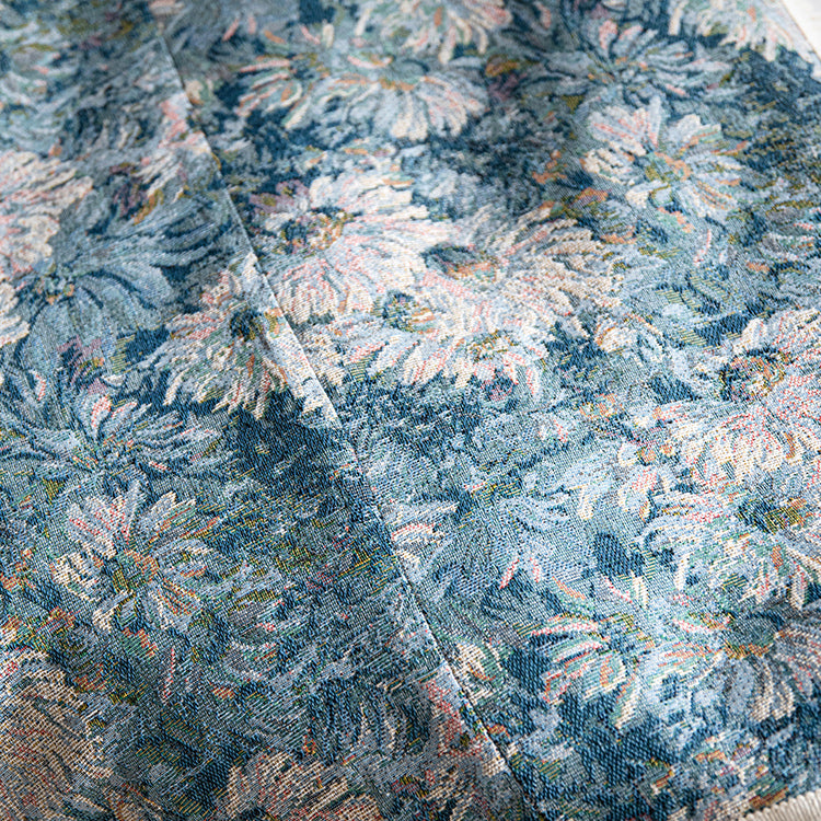french blue flower sofa cover