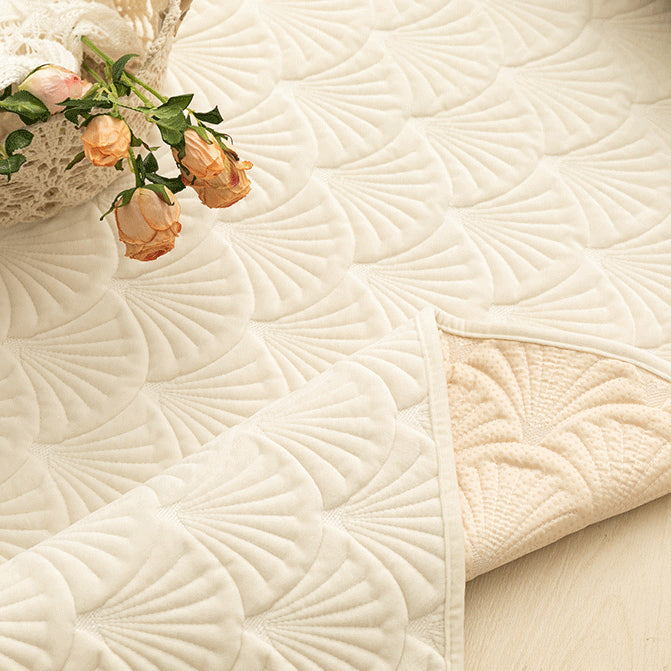 3color fan shape floor mat