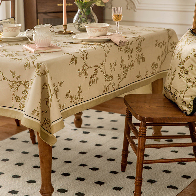 south wood beige table cloth