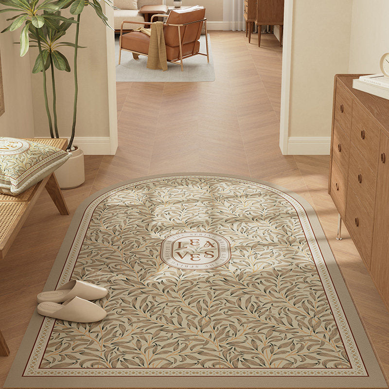 leaves art logo door mat