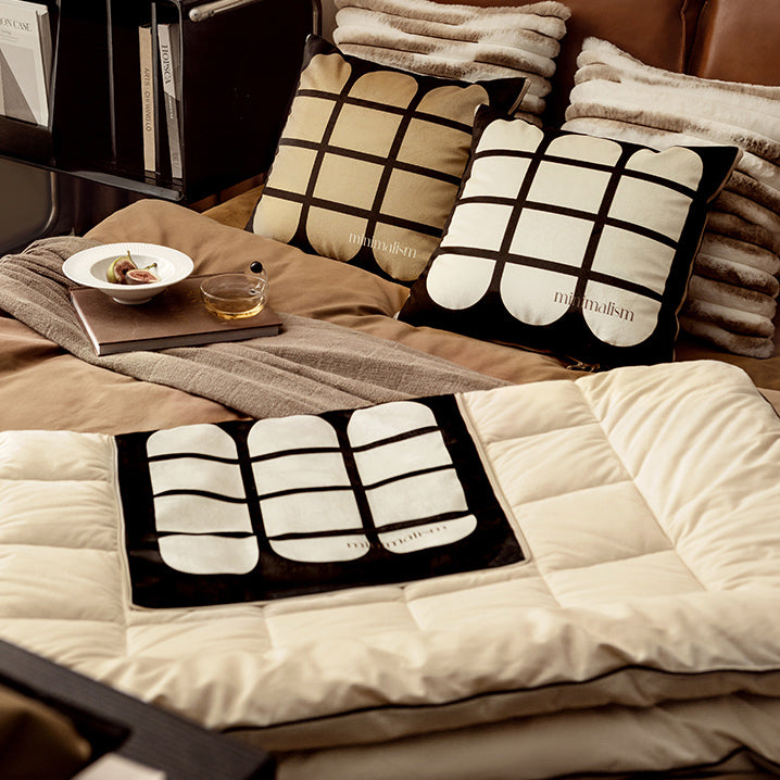 minimalism retro 2way quilt cushion