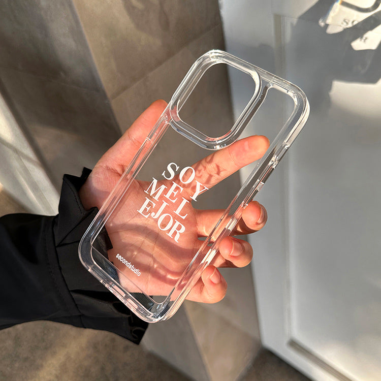 clear logo iPhone case