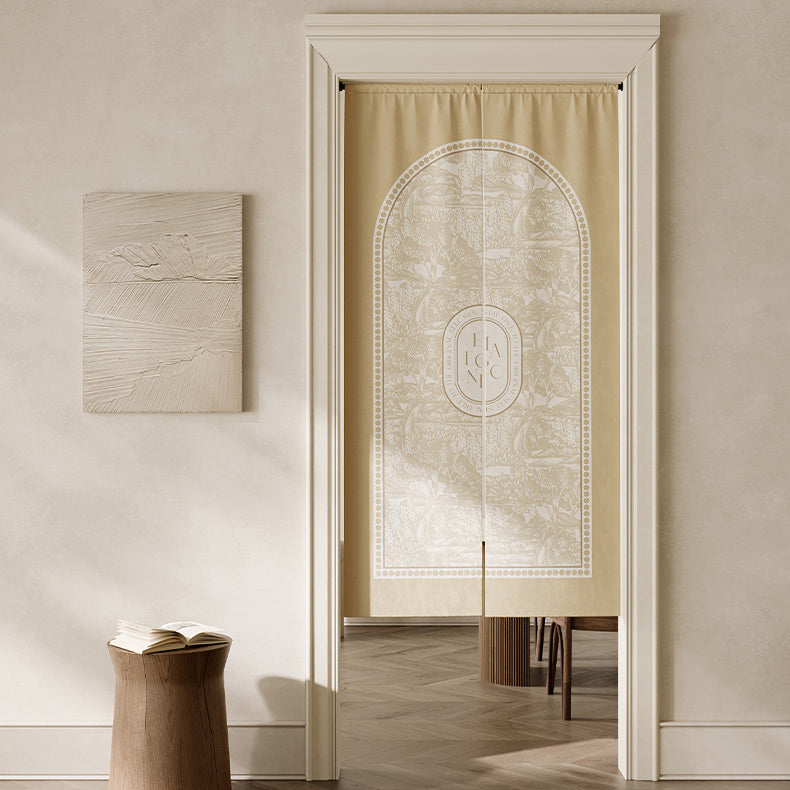 beige elegance logo curtain